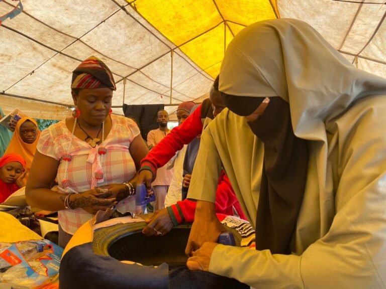 Children in an underserved community with educational books